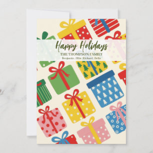 Geschenkfeiertag - Freude und Feiertagsgrüße Feiertagskarte