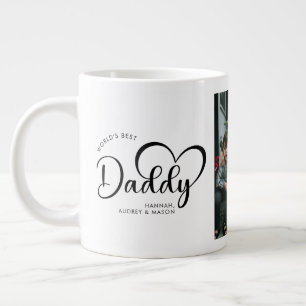 Geschenkfoto für den besten Daddy der modernen Wel Jumbo-Tasse