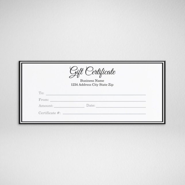 Geschenkgutachten - Druckvorlage (Business Gift Certificate Printed Custom Template)