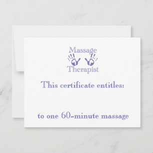 Geschenkgutachten für Blaue Massage