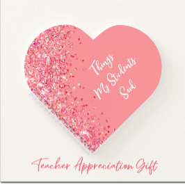 Geschenkgutachten für Lehrer Geschenk Herz Notizbuch