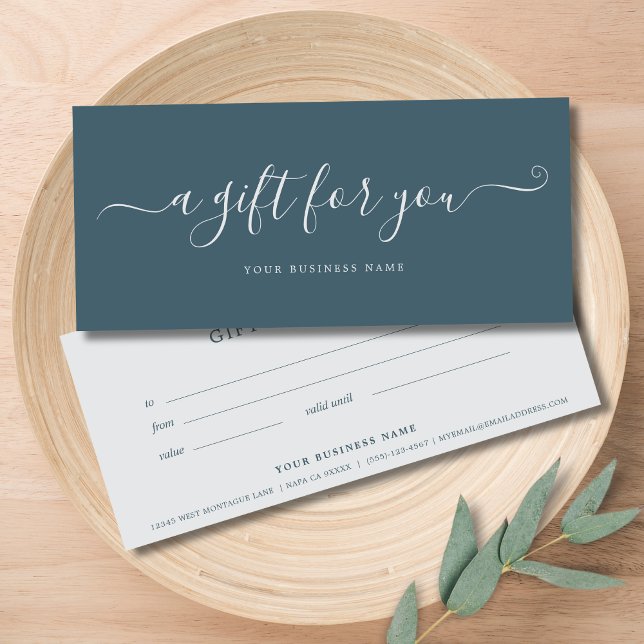 Geschenkgutschein (Blue Gray Business Gift Certificate)
