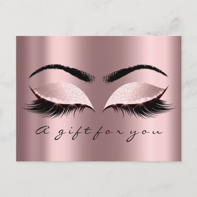 Geschenkgutschein Augen Rose Rose Park Makeup Postkarte (Vorderseite)