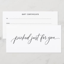 Geschenkgutschein 'Ausgewählt nur für Sie' 