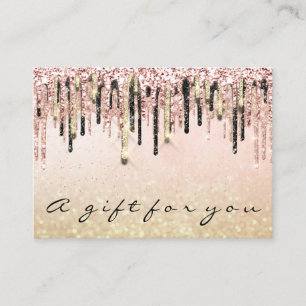 Geschenkgutschein Beauty Shop Haarnagel Rose Glam Visitenkarte
