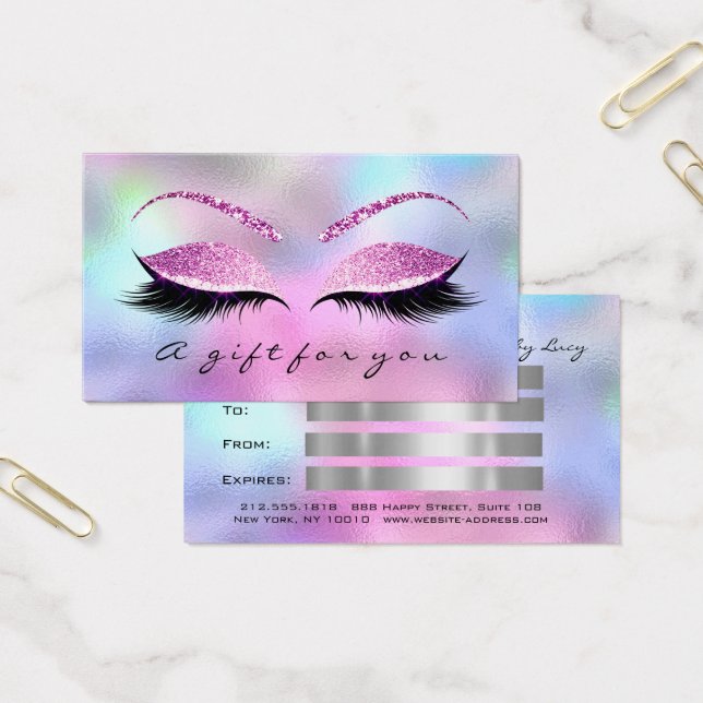 Geschenkgutschein Blaurosa Lash Extension Makeup (Büro)