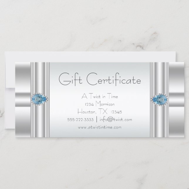 Geschenkgutschein Blue Business Geschenkgutscheine (Vorderseite)