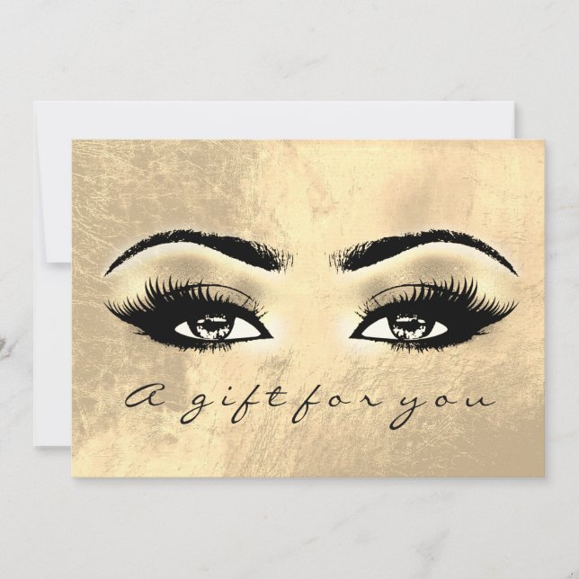 Geschenkgutschein Brawn Eye Gold Lash Schönheit Ma (Vorderseite)
