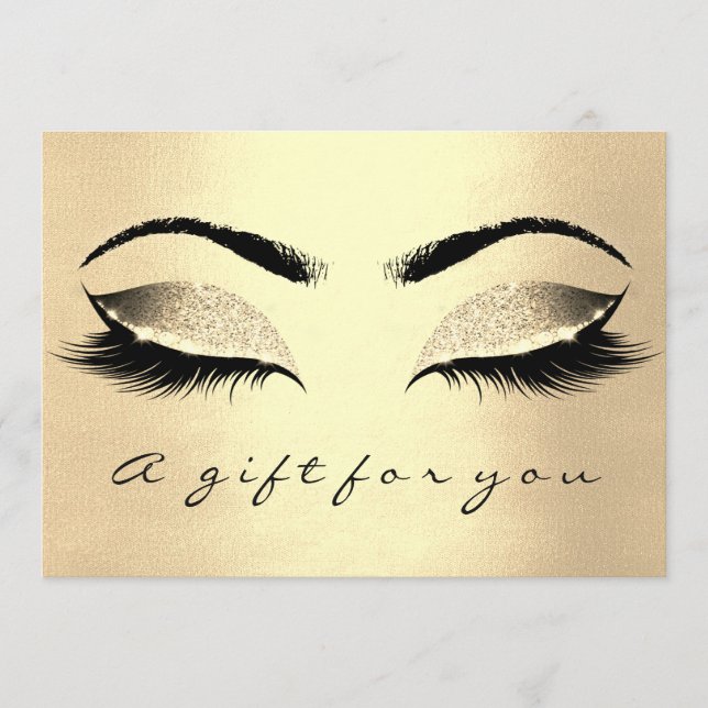 Geschenkgutschein-Champaion Gold Lash Schönheitscr (Vorderseite)