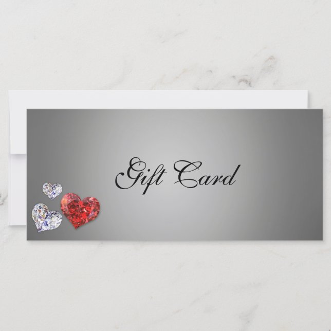 Geschenkgutschein "Elegant Diamond Wertvoll Hearts (Vorderseite)