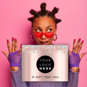 Geschenkgutschein Feiertage Schönheit Rose Makeup  Postkarte