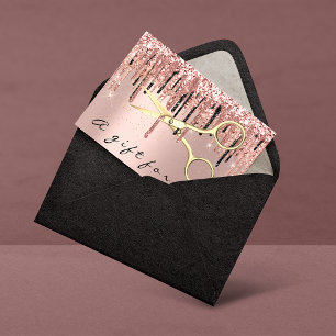 Geschenkgutschein Friseur Friseursalon Rose Visitenkarte