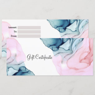 Geschenkgutschein für ätherische Aquamarin- und ro Einladung