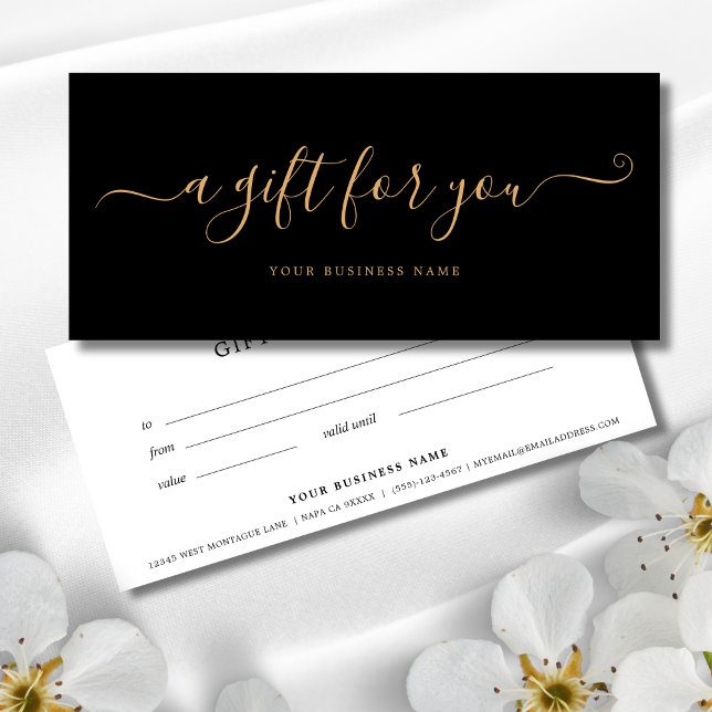 Geschenkgutschein für Black and Gold (Black and Gold Business Gift Certificates)