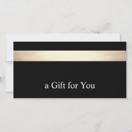 Geschenkgutschein für Black Gold Streifen Dankeskarte