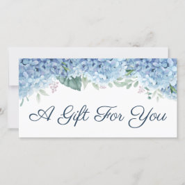 Geschenkgutschein für Blaue Hydrangea