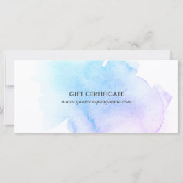 Geschenkgutschein für blaue und Lila farbige Bildz