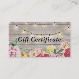 Geschenkgutschein für Blumenholz und Streichellich Rabattkarte
