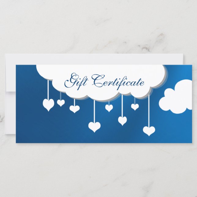 Geschenkgutschein für Cloud und Herz (Vorderseite)