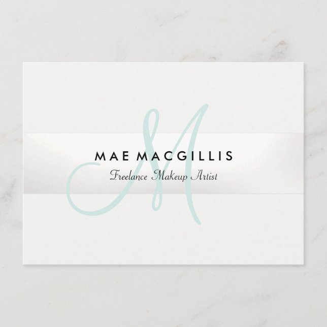 Geschenkgutschein für das elegante Monogramm Menükarte (Vorderseite)