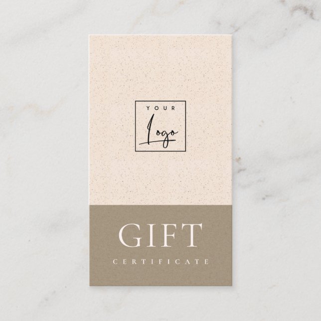 Geschenkgutschein für das Logo "Blush Kraft" für K Visitenkarte (Vorderseite)
