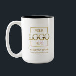 Geschenkgutschein für das Logo für Unternehmen Zweifarbige Tasse<br><div class="desc">Eine moderne, maßgeschneiderte Business-Tasse mit Firmenlogo, Firmennamen und Text - ideal für Corporate Branding, Werbegeschenke und berufliche Geschenke. Diese personalisierte Kaffeetasse ist ideal für kleine Unternehmer, Unternehmer und Unternehmensteams, die wollte, ihre Marke praxisnah und stilvoll zu fördern. Egal ob Sie eine Messe veranstalten, Kundengeschenke schenken oder in Ihrer Büroküche Trinkbehälter...</div>