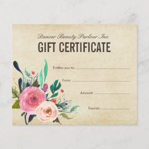 Geschenkgutschein für den bemalten Blumensalon