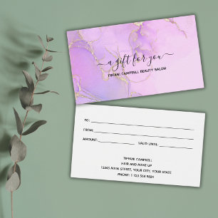 Geschenkgutschein für den Glitzer von Rosa Aquarel
