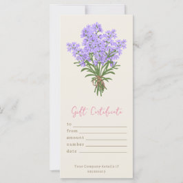 Geschenkgutschein für den personalisierten Lavende