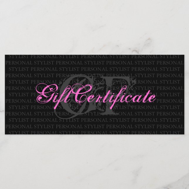 Geschenkgutschein für den persönlichen Stylist (Vorderseite)