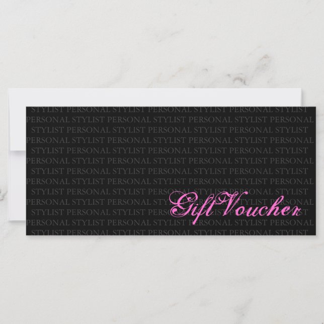 Geschenkgutschein für den persönlichen Stylist (Vorderseite)