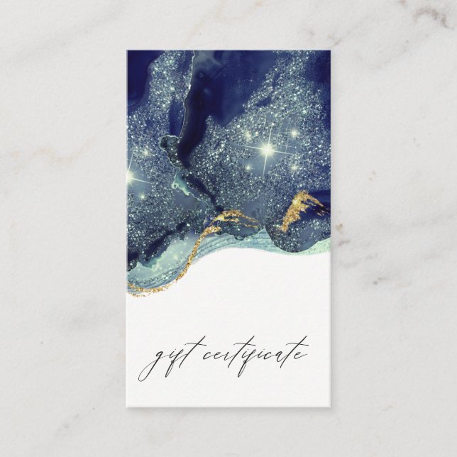 Geschenkgutschein für die abstrakte Glitzer der Al Visitenkarte (Vorderseite)