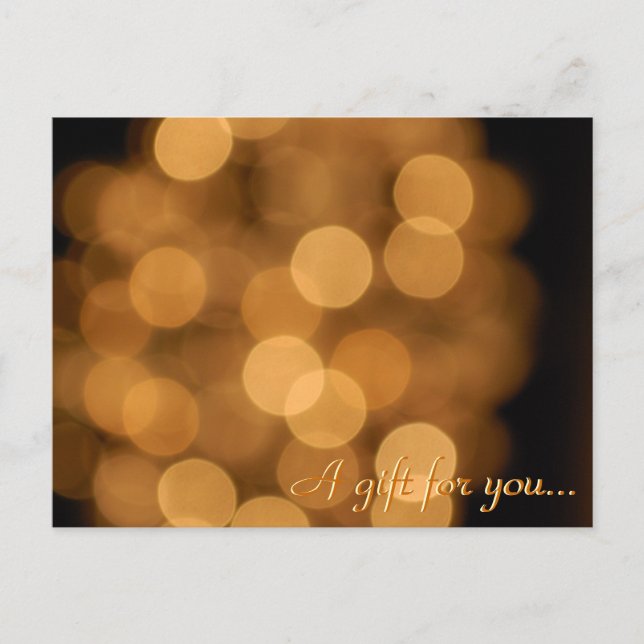 Geschenkgutschein für die Weihnachtsbeleuchtung Postkarte (Vorderseite)