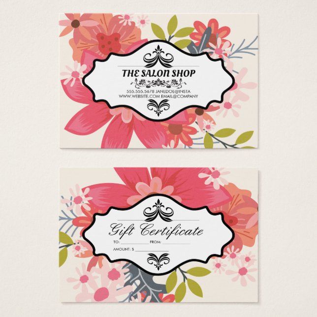 Geschenkgutschein für Elegante und fette Flora (Vorne & Hinten)