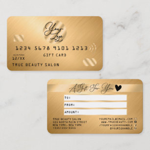 Geschenkgutschein für Elegantes Gold-Metallic-Guth Visitenkarte