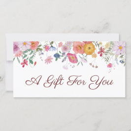 Geschenkgutschein für frische Wildblumen