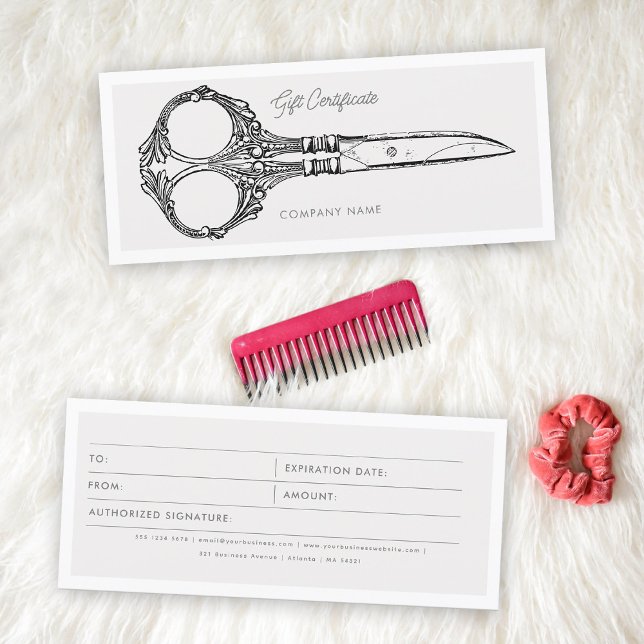 Geschenkgutschein für Friseursalon (Hairdresser Hair Salon Gift Certificate Voucher)