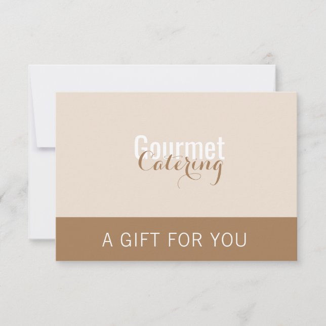 Geschenkgutschein für Gourmet-Catering (Vorderseite)