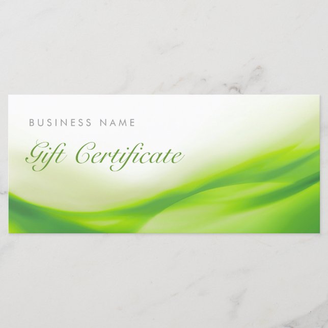 Geschenkgutschein für Grüne Welle (Vorderseite)