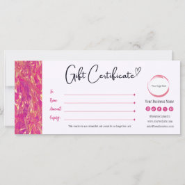 Geschenkgutschein für Hot Pink und Gold