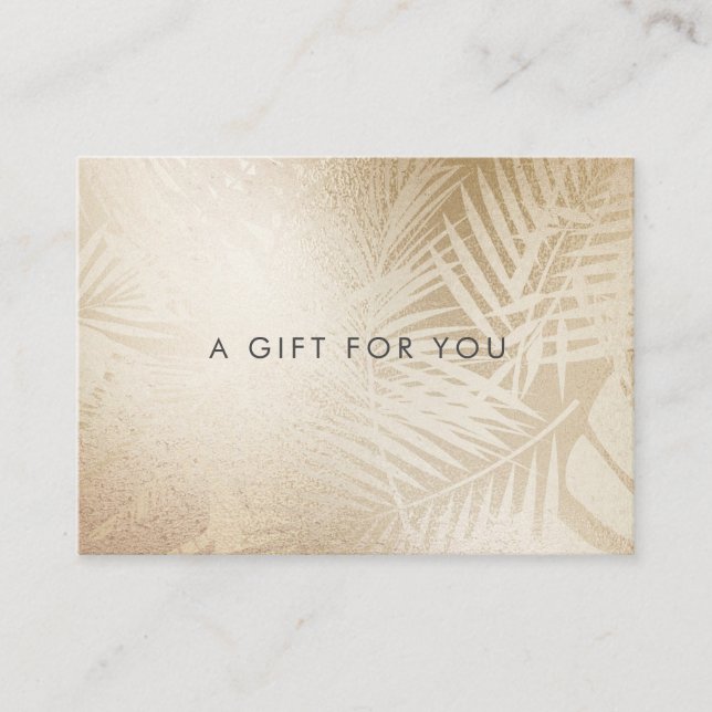 Geschenkgutschein für Imitate aus Gold Visitenkarte (Vorderseite)