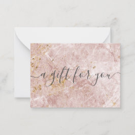 Geschenkgutschein für kleine Unternehmen in Rosa M Mitteilungskarte