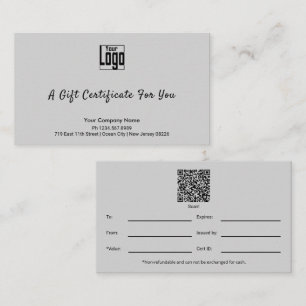 Geschenkgutschein für kleine Unternehmen Treuekarte