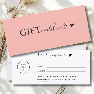 Geschenkgutschein für kundenspezifische Logos