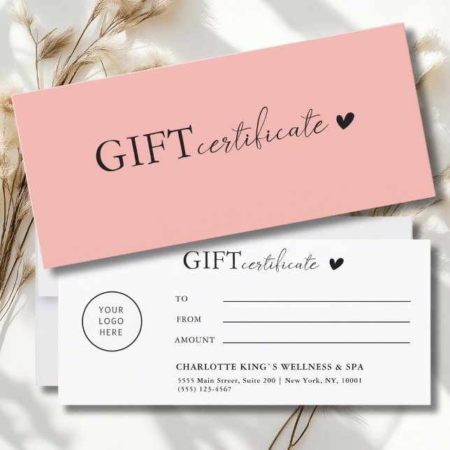 Geschenkgutschein für kundenspezifische Logos (Customer specific, Logo Business Gift Certificate)