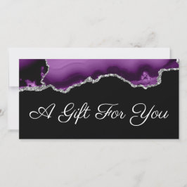 Geschenkgutschein für lila und Silberscheine