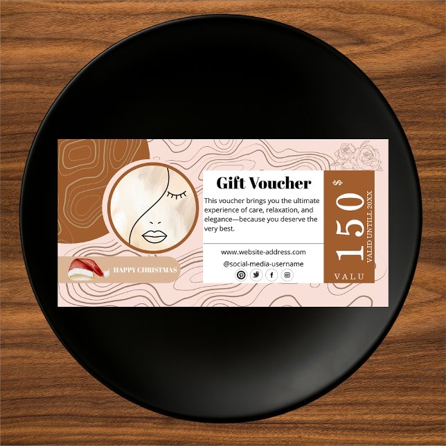 Geschenkgutschein für moderne Damen mit Schönheits (Von Creator hochgeladen)