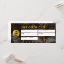 Geschenkgutschein für moderne Firmenlogos Foto