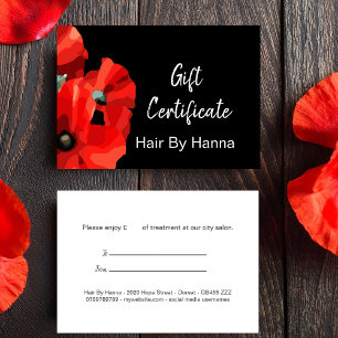 Geschenkgutschein für Mohnblumen