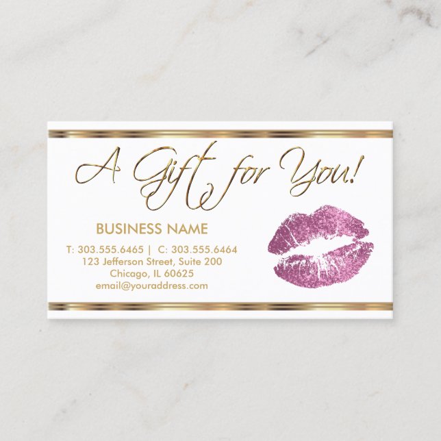 Geschenkgutschein für "Pink Lipstick" Rabattkarte (Vorderseite)